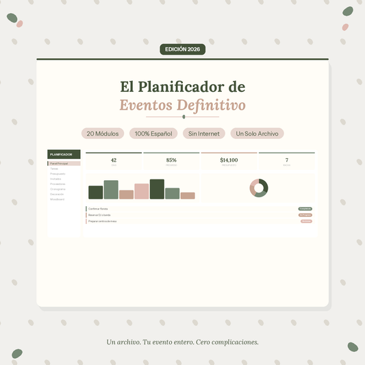 El Planificador de Eventos Definitivo 2026 · Planificador Digital Interactivo (Español)