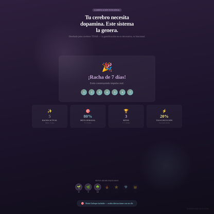 De la Idea a la Acción — Panel Interactivo de Productividad para Mentes Creativas