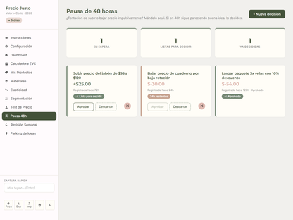 Calculadora de Precio Basado en Valor | Herramienta EVC | No es Cost-Plus | HTML Descargable Sin Suscripción | Español TDAH-Friendly