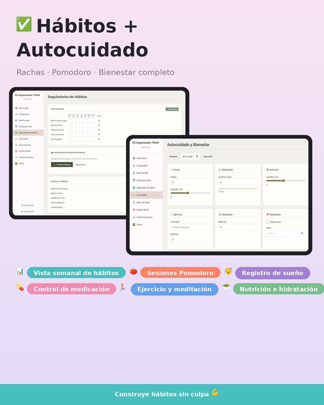 Organizador TDAH 2026 — Planificador Digital Interactivo (Español)